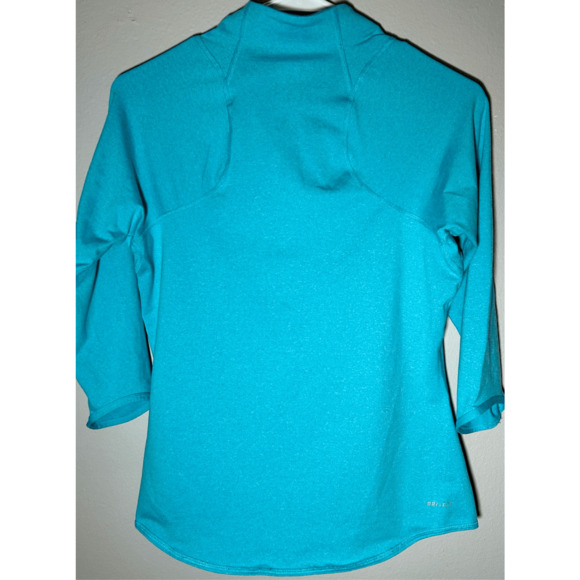 Nike Women’s Light Blue Dri-fit Active Running Jacket 3/4 Sleeves Sz M - Picture 5 of 7